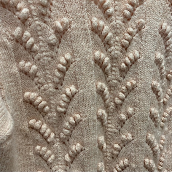 Vintage Knit Pom Pom Light Pink Sweater - Picture 7 of 14